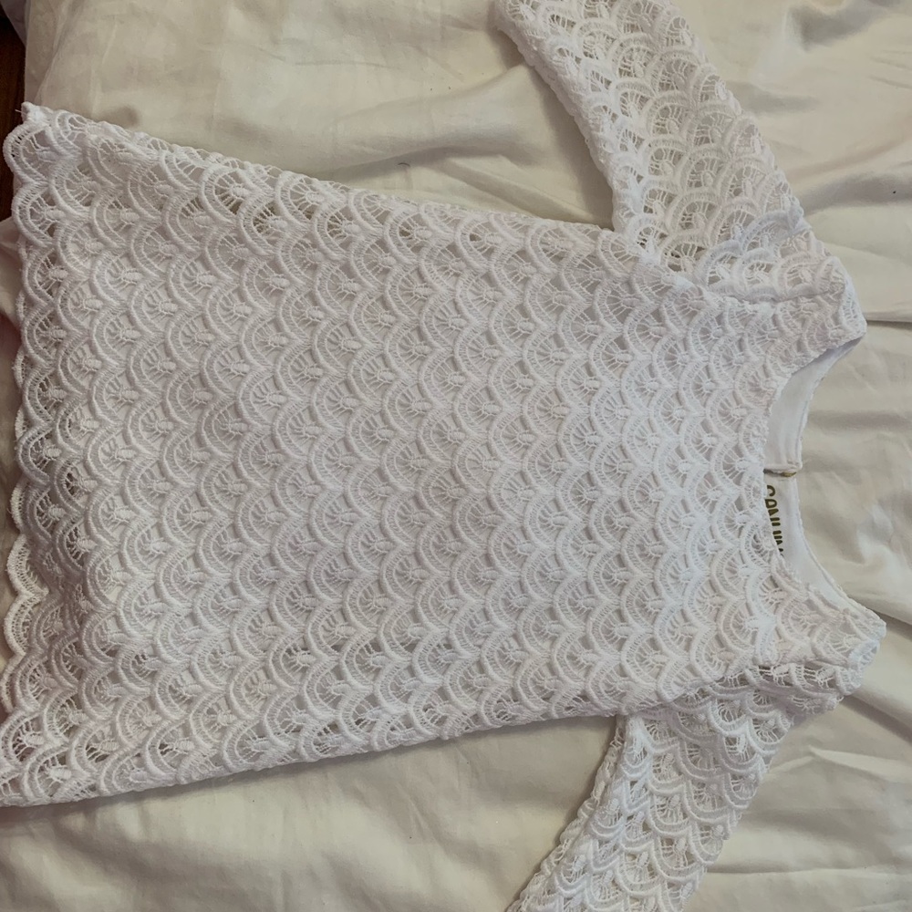White lace toddler dress